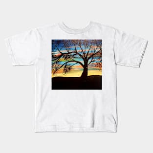 Sunset silhouette 2 Kids T-Shirt